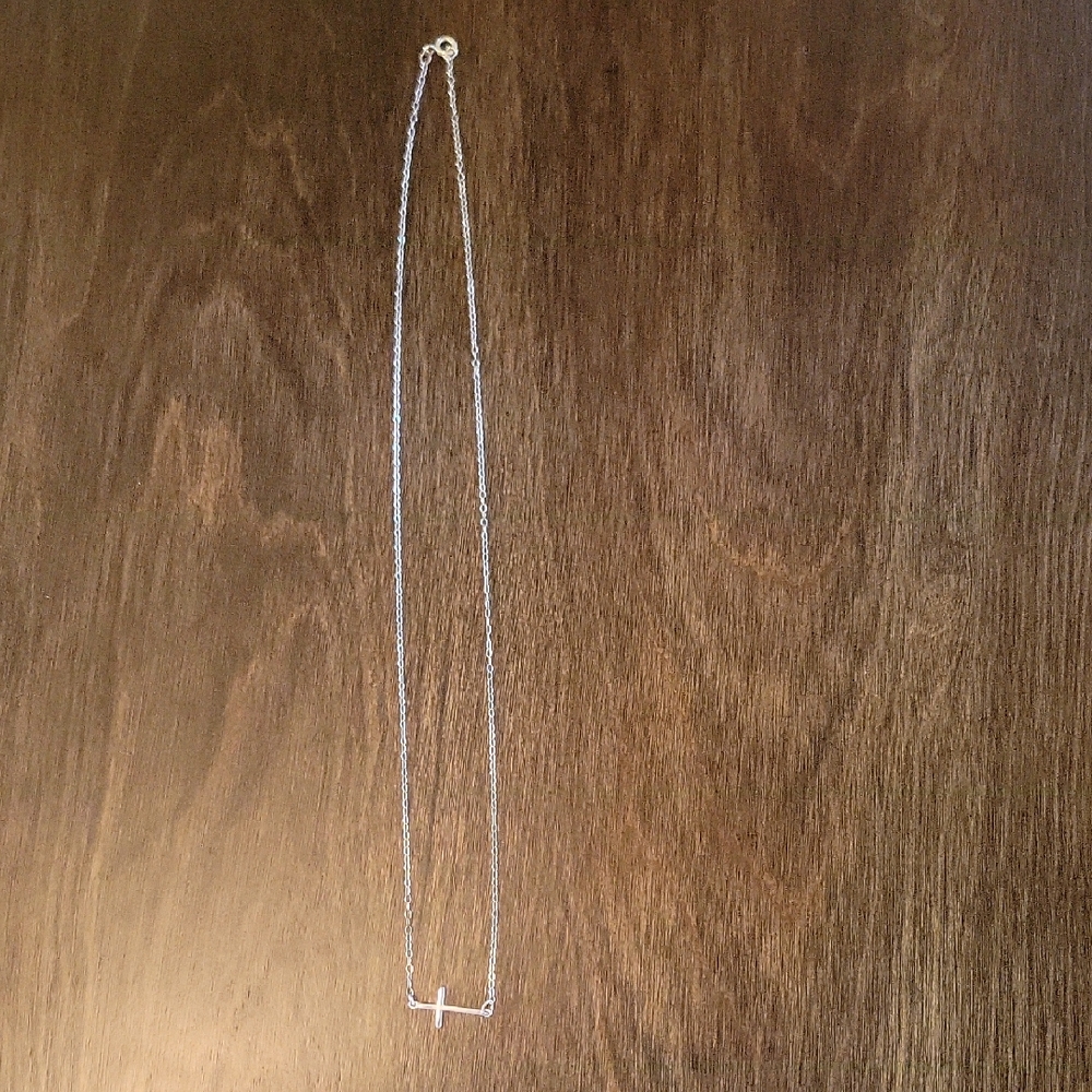 Silver Cross Pendant Necklace